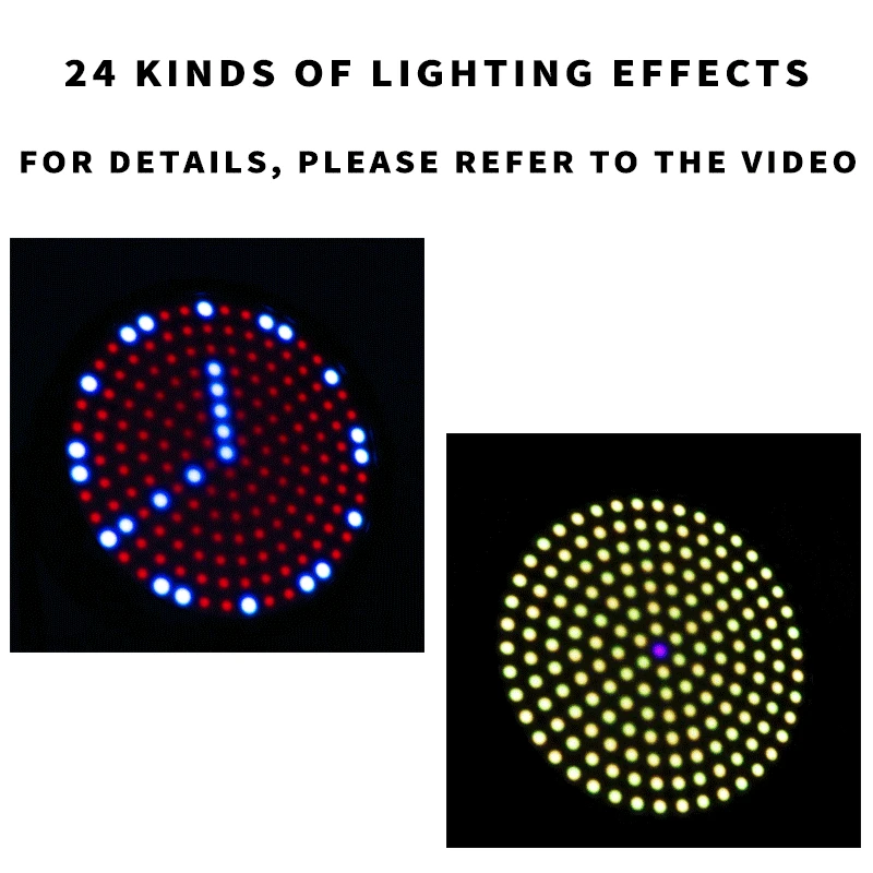 Luz de Palco LED RGB 3 em 1 com Controle Point, Efeitos Musicais e 169 PCs para DJs e Festas Discoteca