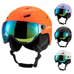 LIXADA Capacete de esqui integrado para homens e mulheres, capacete de snowboard com viseira removível, óculos para homens e mulheres, roupa de snowboard - Image 1