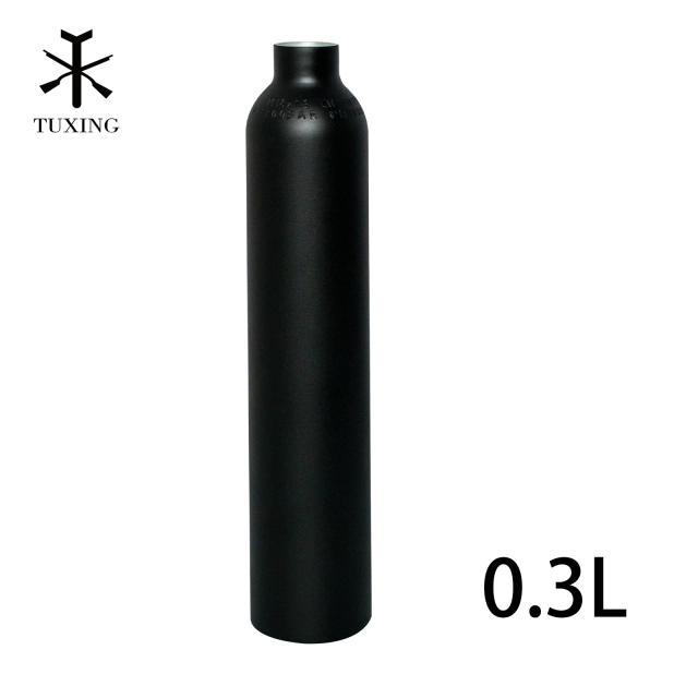 Cilindro de Alumínio TUXING 18Ci para Ar Comprimido - Tanque de Alta Pressão CE Aprovado M18 x 1.5, 200 Bar, 0.3L, 300cc