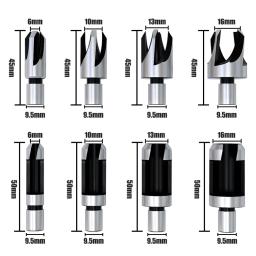 Madeira passador brocas, cortador de furo, haste redonda, garra cônico broca, Buraco Saw para madeira, 4 flauta, 8pcs - Image 6
