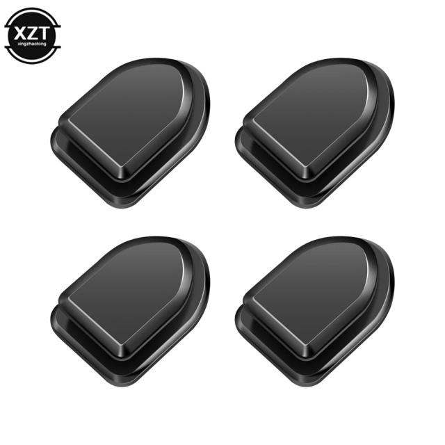Organizador Universal de Ganchos Adesivos para Carro - Armazenamento Prático de Cabos, Fones e Chaves em 4 Peças