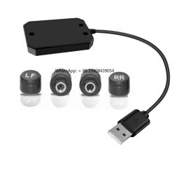 Sistema de Monitoramento de Pressão dos Pneus, USB, Android, 6, 8, 12 rodas, TPMS para rádio do carro, DVD Player, Pneu Sobressalente, Sensor Interno e Externo - Image 6