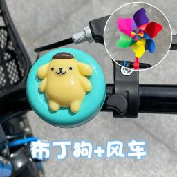 Kawaii hello kitty bicicleta sino sanrioed minha melodia kuromi cinnamoroll purin guidão da bicicleta anéis de alarme ciclismo guidão chifre - Image 5