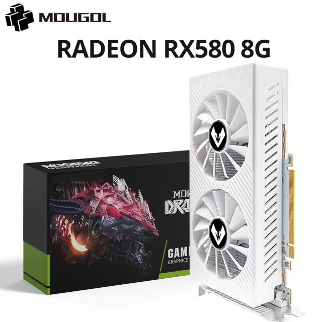 MOUGOL nova placa gráfica amd radeon rx580 8g gddr5 memória vídeo pcie3.0x16 hdmi-compatível dpfor desktop computador de jogos