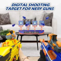 Para armas nerf balas tiro alvo 4 modos pontuação digital auto reset alvo criança jogo de tiro brinquedos para crianças 2 a 4 anos de idade - Image 6