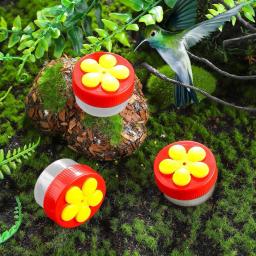 Alimentadores de anel de beija-flor de flores, alimentadores de pássaros ao ar livre, jardim, quintal, alimentadores de pássaros para animais de estimação, suprimentos para beber água - Image 6