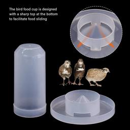 Codorniz de pássaro automático Beber Copo Alimentador De Plástico, Bandeja De Alimentos, Tanque De Caixa, Acessórios Para Gaiola De Pombo, Papagaio Tigela, 350ml, 1Pc - Image 2