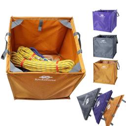 3 cor náilon dobrável cubo escalada arborista jogar linha corda dobrável saco de armazenamento para acampamento caminhadas escalada acessório - Image 1