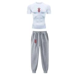 Conjunto de Compressão Anime masculino, Estampa Tripas Berserk, Desempenho Ginásio, Treino Atlético, Camisas Secas Rápidas e Moletom, Unisex Sportwear - Image 4