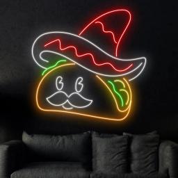 Sinal de néon de tacos mexicanos, sinal de néon personalizado, decoração de restaurante, sinal de néon, luz de loja de tacos mexicanos - Image 3