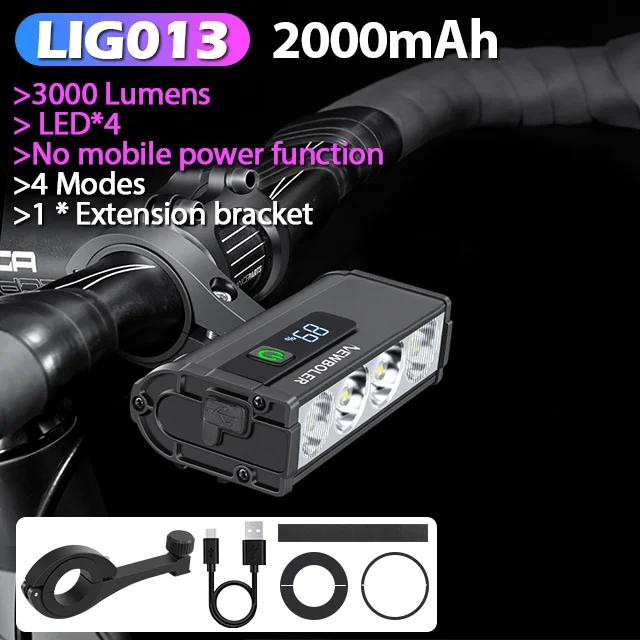 Newboler LIG015 Luz Dianteira Bicicleta 10000 Lúmens 10000mAh Carregamento USB