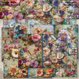 Pacote de cartões Panalisa Craft, Scrapbooking estilo vintage, papel modelado, peso leve, Scrapbooking extravagante, Tamanho A5, 8 folhas - Image 1
