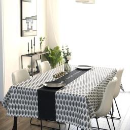 Toalha retangular para decoração de mesa, estilo nórdico, mesa de jantar, festa - Image 4