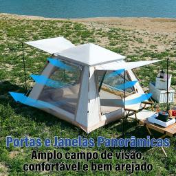 Barraca de acampamento portátil,com Carring Bag, instalação instantânea, Rainfly ao ar livre, para caminhadas acampamentos, 4 Pessoa - Image 4