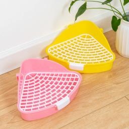 Caixa De Lixo De Coelho Médio Coelhos Caixa De Banheiro De Canto para Furão Hamster Gato Dragão Porco Guiné Suprimentos Holandês Porco - Image 3