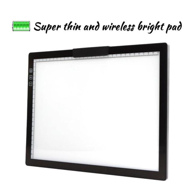 Placa de Luz LED Recarregável Ultra-Fina A4-D28 para Desenhos, Artesanato e Raios-X com Funcionalidade Sem Fio