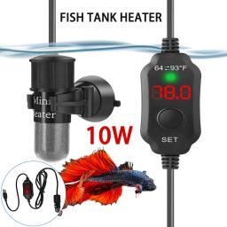 Mini aquecedor de aquário com display digital, pequeno aquário, temperatura constante, haste de aquecimento ajustável, usb, 5v, 2a, 10w - Image 1