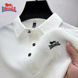Camisa polo de seda luxuosa bordada masculina, camiseta de manga curta, confortável, respirável, legal, moda casual, verão, nova - Image 1