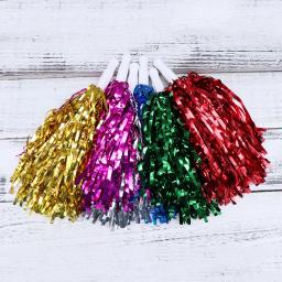 12 PCS Acessórios de futebol Poms de futebol Cheer Pompons Flash Bulk Criança Cheerleader - Image 4