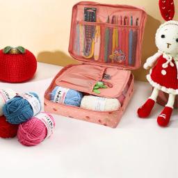 DIY Crochet Kit para iniciantes e adultos, tricô suprimentos, inclui fios, ganchos e mais conjunto de crochê com saco, iniciante - Image 4