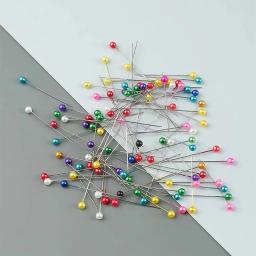 Pinos de costura multicoloridos para tecido, pino reto, cabeça de bola perolizada, bastão acolchoado, artesanato DIY, 400pcs - Image 6