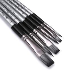 Pincel portátil 6 peças para pintura guaches aquarela infantil adulto - Image 4