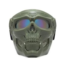 Máscara de caveira com óculos para esportes, capacete de motocicleta aberto, máscara de caveira, máscara off road - Image 5