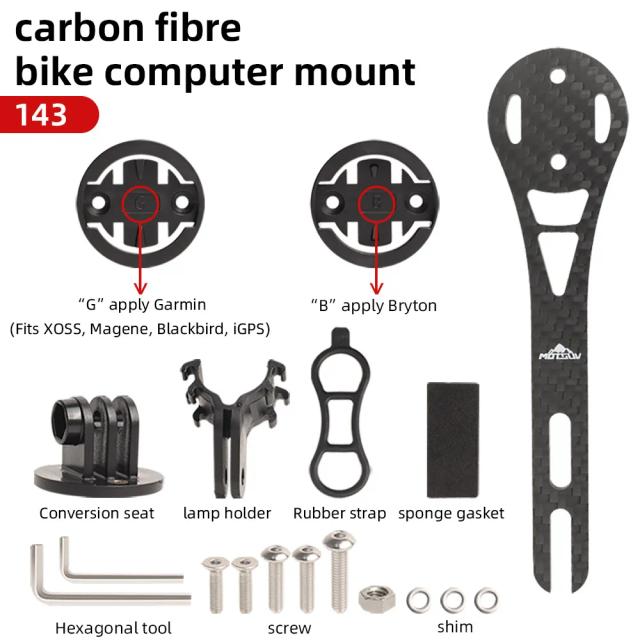 Jiaming Quadro de Cronômetro de Fibra de Carbono para Bicicleta Liga de Alumínio Integrado Mountain Bike Suporte de Cronômetro de Estrada