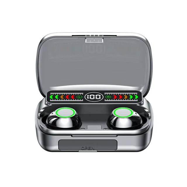 Fone de Ouvido Bluetooth M100 Sem Fio para Esportes com Tela de Carregamento e Controle por Toque para Música