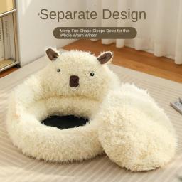 Sofá quente Alpaca Cat and Dog, cama de gato, cama de sono profundo, suprimentos para animais, inverno, novo - Image 4