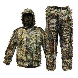 Ghillie Suit ao ar livre para homens e mulheres, roupas de camuflagem, Jungle Suit, CS Training Leaves Vestuário, calças de caça, jaqueta com capuz - Image 5