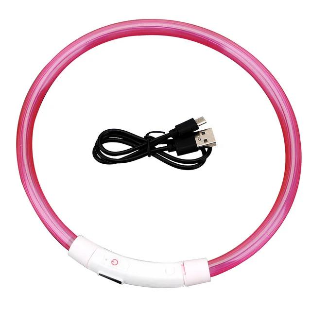 Coleira LED Brilhante para Cães e Gatos com USB e 3 Modos: Prevenção de Perda e Segurança Para Pets