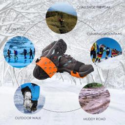 Sapato antiderrapante Spike, Velcro Garra de Gelo, Escalada ao ar livre, Montanha e Neve, Ajustável, Inverno, Inverno - Image 2