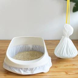 Saco de maca de gato de fechamento automático suprimentos de gato leve compostable durável forros de caixa de areia de gato de estimação - Image 2