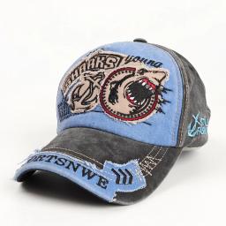 Colar Bonés de beisebol retro bordados denim para homens e mulheres, chapéu Hip Hop ajustável, chapéu casual, streetwear, chapéu pai, chapéus de sol de algodão - Image 5