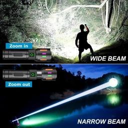 Lanternas de LED recarregáveis de alta potência, super brilhante, lanterna poderosa, tocha de acampamento portátil, uso ao ar livre e de emergência - Image 3