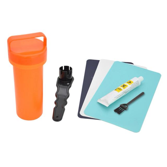 Kit de Reparação para Caiaque e Paddle Board com Cola, Válvula de Ar e Ferramentas para Acessórios de Barco Inflável