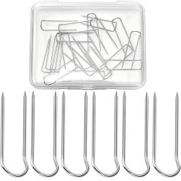 U-Pin Prata para Exibição de Jóias, Agulha De Costura, Quilt Applique, Alfinetes De Costura, Acessórios De Costura, 50Pcs - Image 3