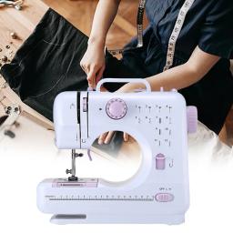 Máquina de costura portátil 505a, velocidades duplas, artesanato doméstico, overlock com 12 pontos, pedal de calcador para iniciantes - Image 2
