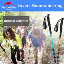Naturehike-Ultraleve Trekking Pole para Crianças e Adultos, Liga de Alumínio, 3 Seção Walking Stick, Quick Lock, Camping, Caminhadas, 195g - Image 6