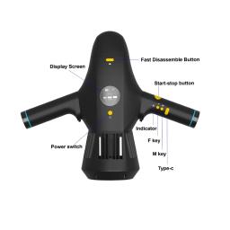 Esportes aquáticos jet surf prancha de surf elétrica scooter do mar subaquático para mergulho & aventura do mar com câmera ação compatível dois motores - Image 2