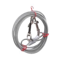 Outdoor Pet Leash Com Pilha Fixa, Estaca De Parafuso De Metal, Camping, Jardim, Fio De Aço Chão, Cães Leads Set, 3m - Image 6