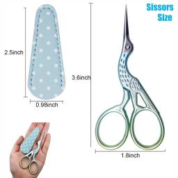 Tesoura De Costura Pequena com Tampa De Couro Aço Inoxidável Artesanato Tesoura Ferramentas DIY Tesouras De Costura Para Bordados Bordados - Image 2