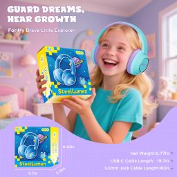 Nova1pro cancelamento de ruído ativo bluetooth5.4 fones de ouvido para crianças presente 40h playtime volume seguro 75/85/94db para ipad/tablet - Image 6