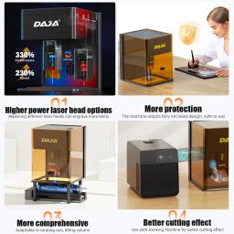 Daja dj6 pro gravador a laser portátil capa de segurança corte máquina gravura negócios para metal jóias madeira acrílico vidro couro - Image 3