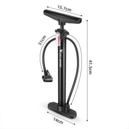 Oeste bicicleta-160psi bomba de alta pressão para bicicleta, insuflador manual com válvula schrader, presta, pneu da motocicleta, bola - Image 5