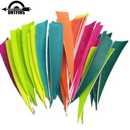 ONTFIHS-Arco e flecha penas para a asa direita, caça acessórios, escudo, Fletching, 4 ", 100pcs - Image 3