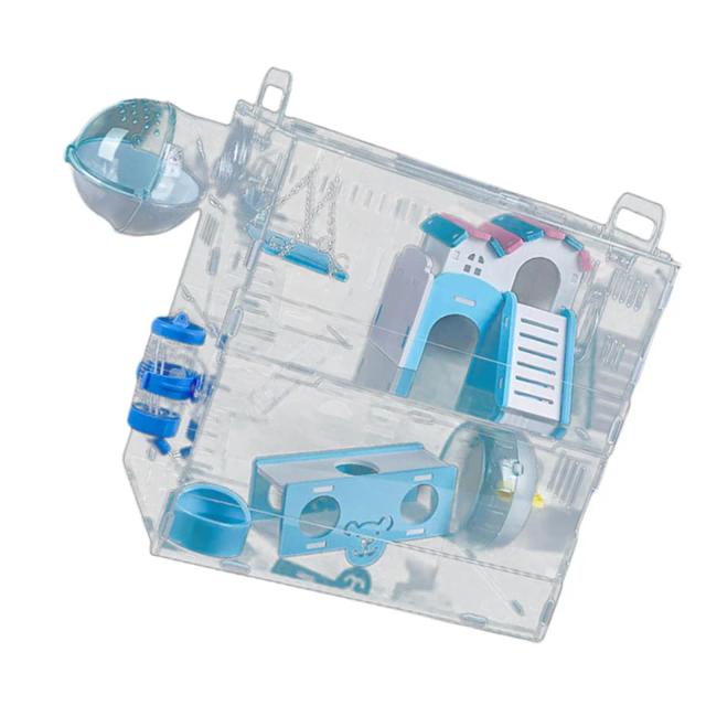 Gaiola Transparente para Animais Pequenos: Casa Prática e Fácil de Limpar para Hamsters, Gerbils e Ratos