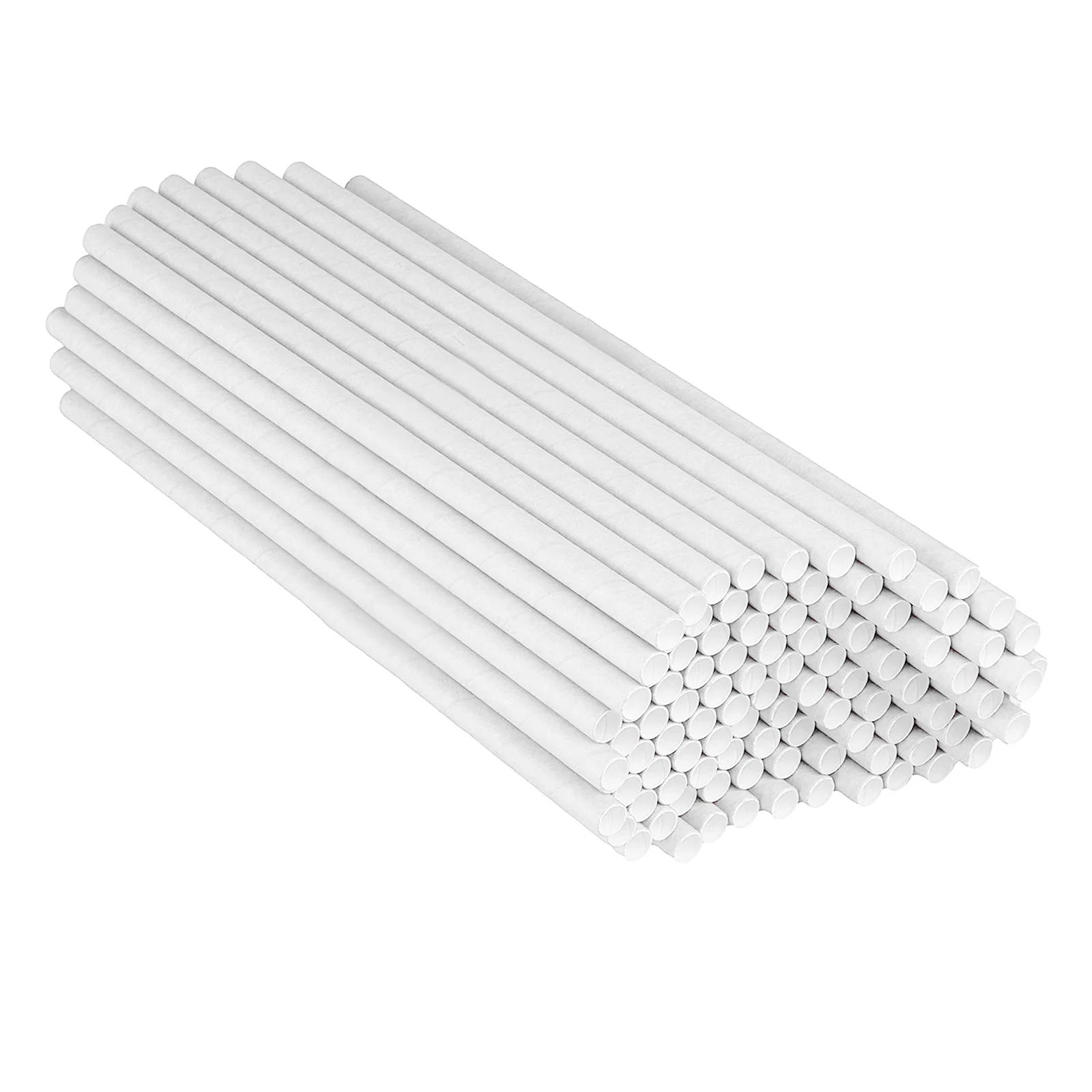 Longos canudos biodegradáveis Cocktail, Compostável, Adequado para Smoothies, Tumblers, Milkshake, Festa, 100 Pcs, 7,75" - Image 1