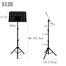 Metal portátil dobrável Music Stand, folha titular para guitarra, violino, saxofone, Ukulele - Image 2